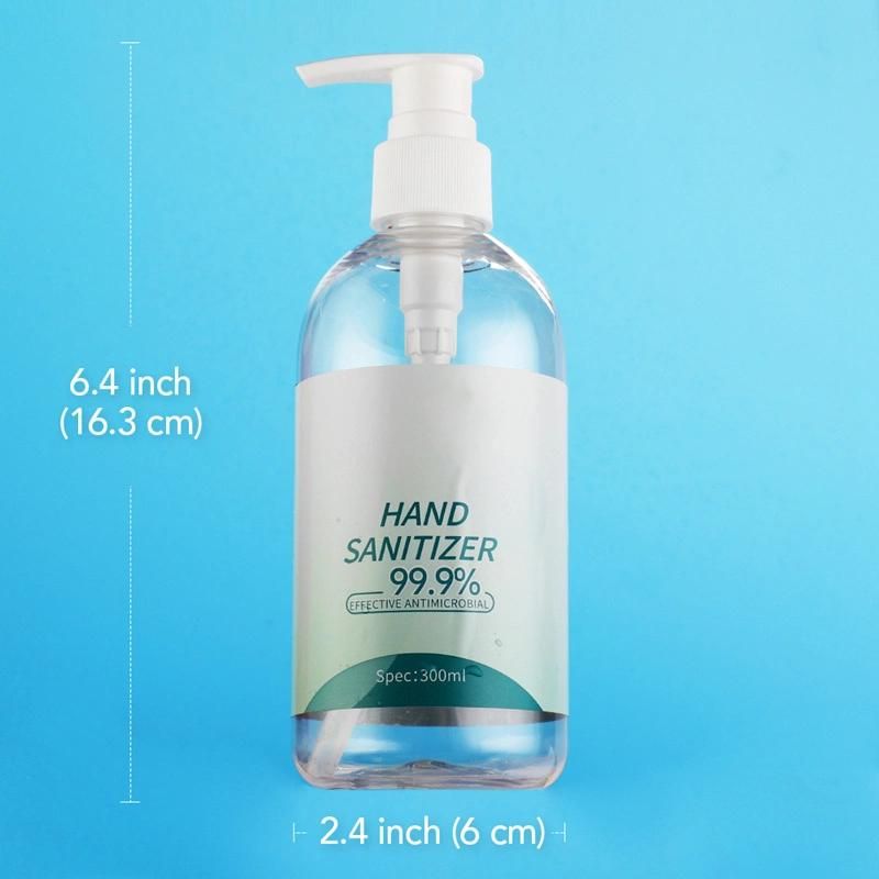 300ml Empty Plastic Shampoo Hand Sanitizer Packaging Bottle with Pump (B006-1)