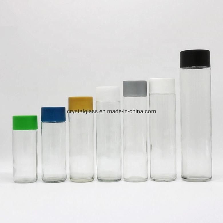 250-800ml Cylindrical Kombucha Glass Drinking Bottle with Various Color Lids