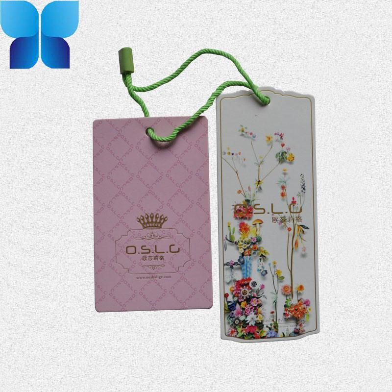 Factory Customised Tag with String for Apparel Fabric