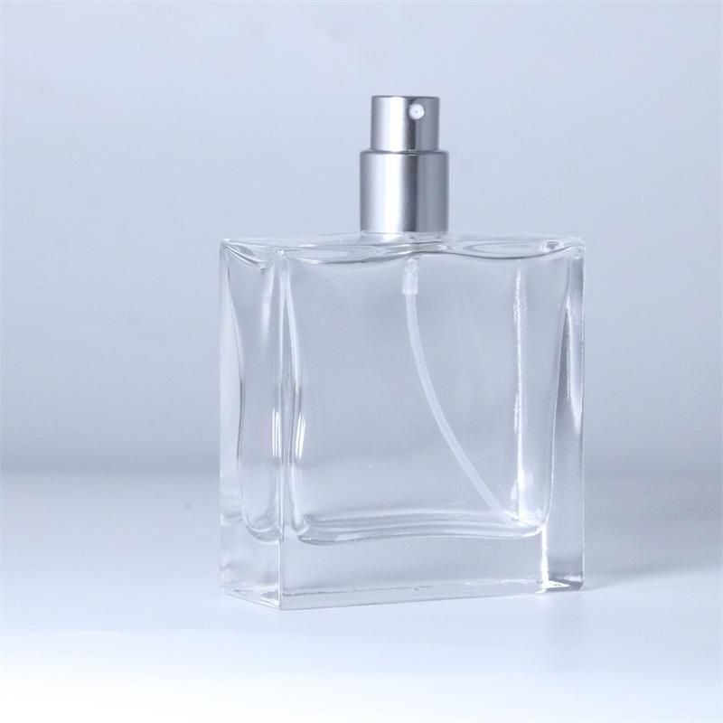 Wholesale Custom Logo 50ml Black Cap Perfume Bottle Glass