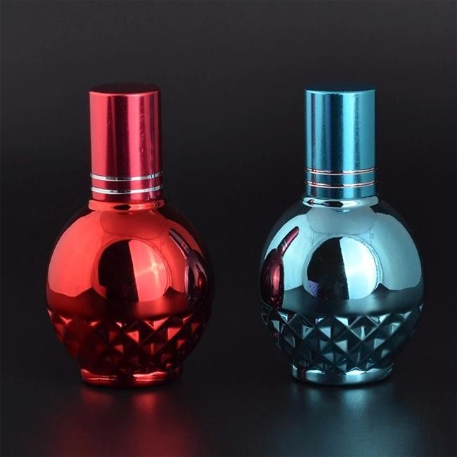 Customized 13ml UV Glass Roll on Bottle with Metal Ball