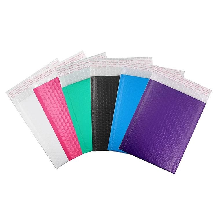 Stock Sizes Waterproof Padded Envelopes Black Bubble Mailers, Customized Logo Self Seal Protective Packaging Poly Bubble Bags