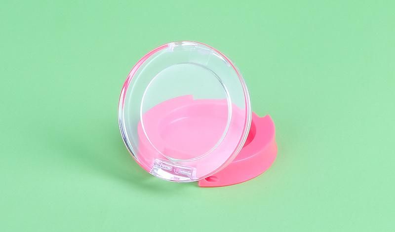 New Design Round Shape Matte Cap Cosmetic Packaging Compact Powder Case Plastic Foundation Case