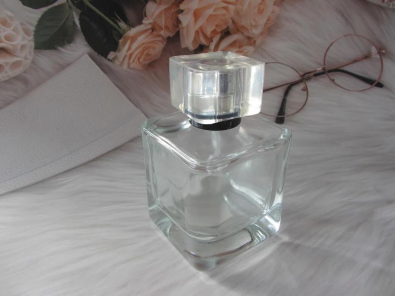Luxury Recyclable 100ml Transparent Glass Perfume Bottle