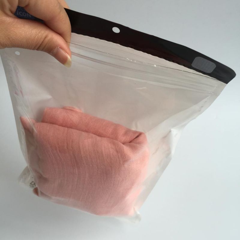 Wholesale Scarf Zip Lock 3 Sides Seal Compound Bag Biodegradable Plastic Bag