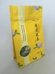 Tea Stand up Flat Bottom Packaging with Zipper