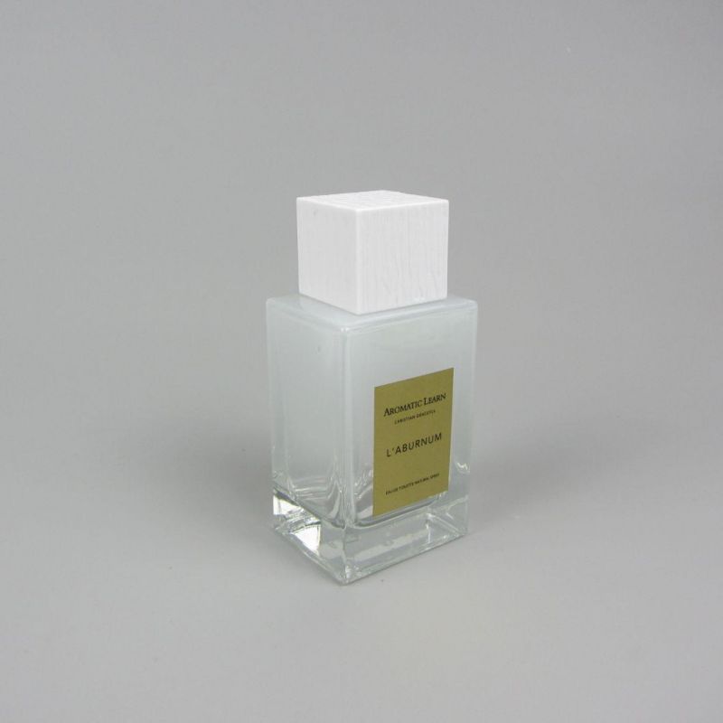 Square Transparent Black Glass Bottle for Essential Oil Perfume