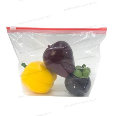 High Quality Custom Plastic Waterproof Zip Lock Bag Food Grade Zip Lock Reusable Food Storage Slider Bag in Color Box