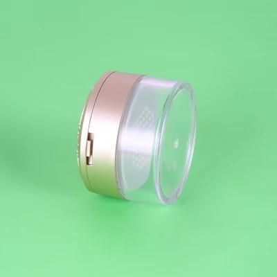 Wholesale Cream Foundation Loose Powder Unique Gold Cap Clear Body Cosmetic Plastic Jar