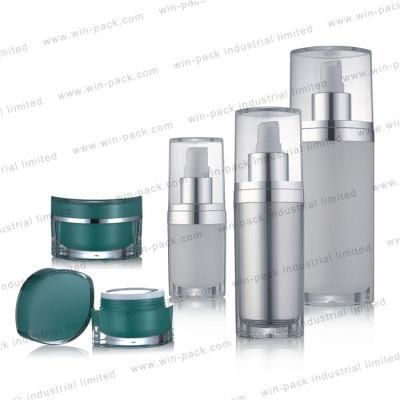 Winpack Eco Friendly Cosmetic Acrylic Lotion Bottle with Aluminum Collar