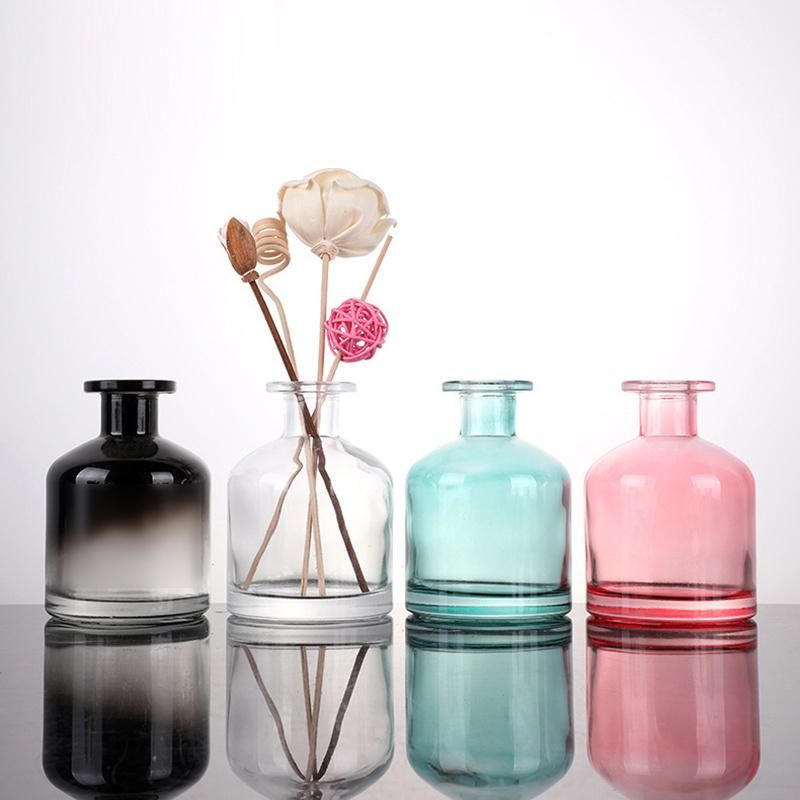 Wholesale 100ml Luxury Empty Black Clear Reed Diffuser Glass Bottle for Diffuser