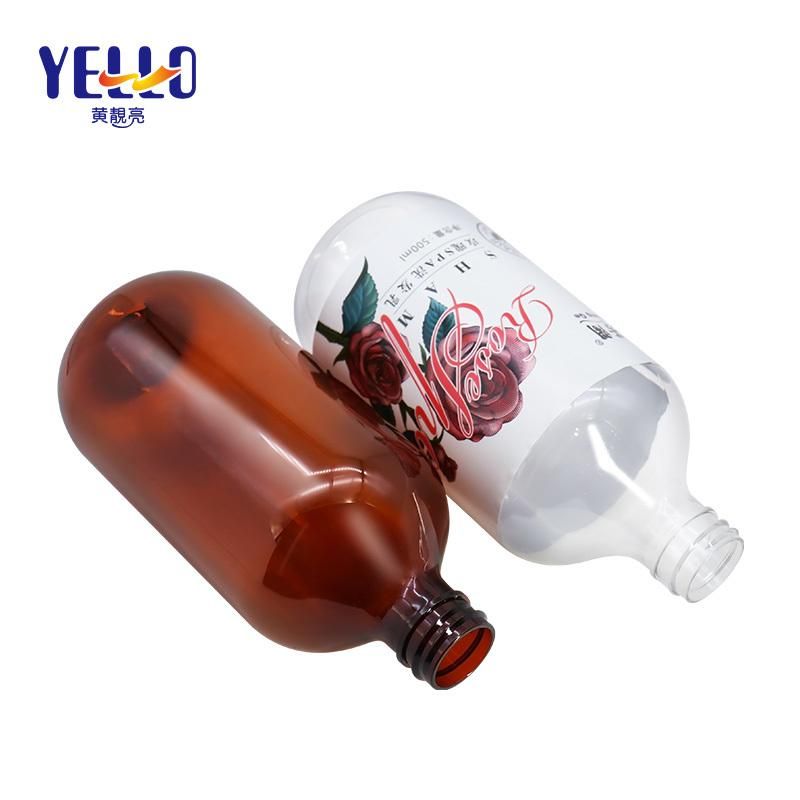 Cosmetic Bottle Pet 100ml 200ml 300ml 500ml Plastic Shampoo Brown Lotion and Hair Conditioner Soap Bottle