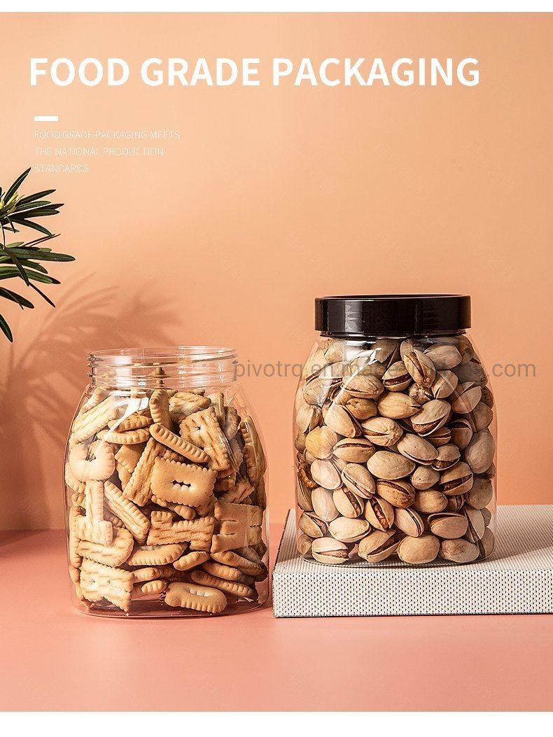 600ml 20oz Clear Plastic Bottle with Lid for Food Nuts Pistachios