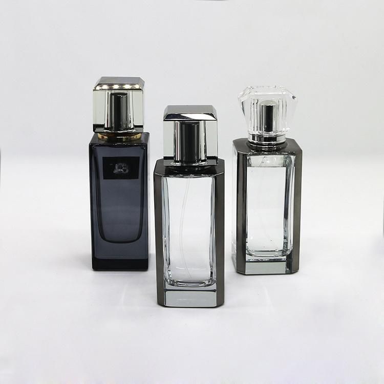 30ml 50ml 100ml Black Perfume Glass Bottle with Mist Spray for Cosmetic Packaging