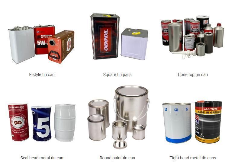 0.8L 1L Round Empty Tin Can for Motorcycle Oil Packaging