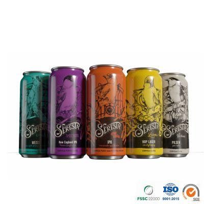 Customized Printed Empty Beverage Epoxy or Bpani Lining Standard 500ml Aluminum Can