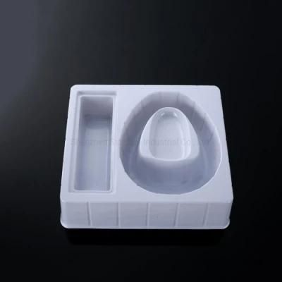 OEM Design Luxury Cosmetic Flocking Plastic Tray