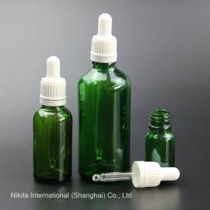 Green Glass Dropper Bottle with Pilfer-Proof Dropper, Essential Oil Bottle (NBG04D)