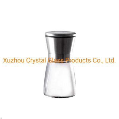 Cheaper 180ml Short Kitchen Spice Salt Glass Grinder Bottle with Manual Mills Cap