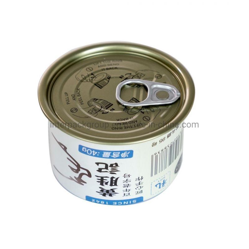 2PC Tinplate Food Grade Empty Sardine Fish Can for Fish Packing