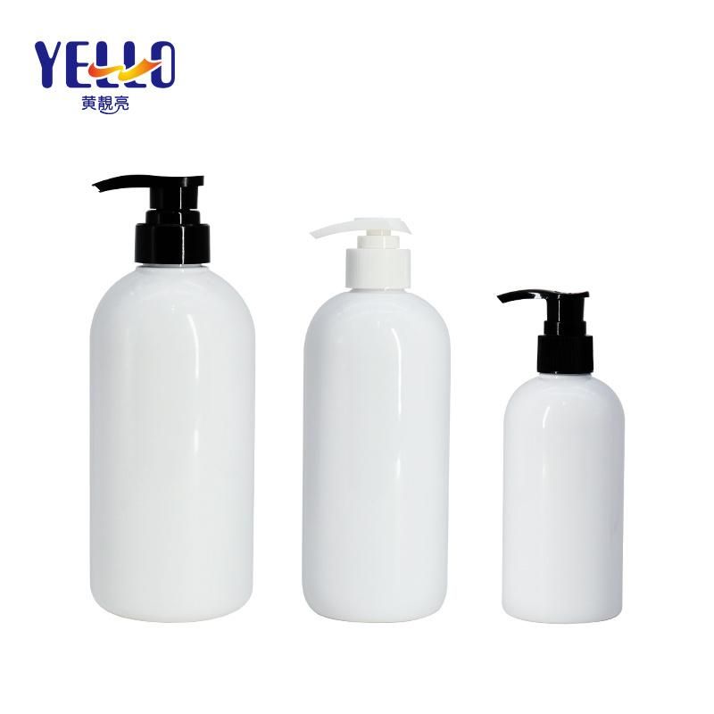 500ml 300ml 200ml Camber Concave Cosmetic Packaging HDPE Plastic Lotion Bottle with Lotion Pump