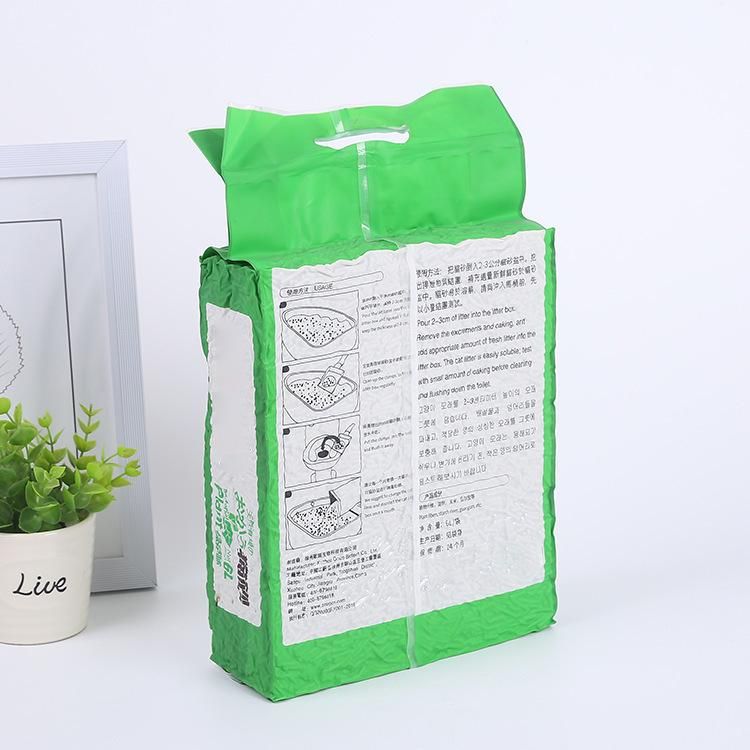 Compostable Cat Litter Plastic Packaging Bags with Customized Printing Cat Litter Tofu