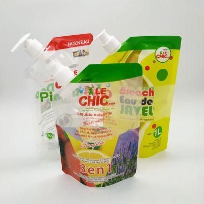 Laundry Detergent Spout Pouch Plastic Spout Bag Liquid Packaging Bag