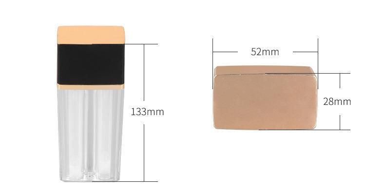 15ml *2 Double Tube Empty Plastic Square Bottle for Skin Care Products Liquid Foundation Serum