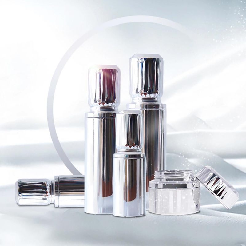 Cosmetics Personal Care Product Silver Plating Glass Body Lotion Bottle