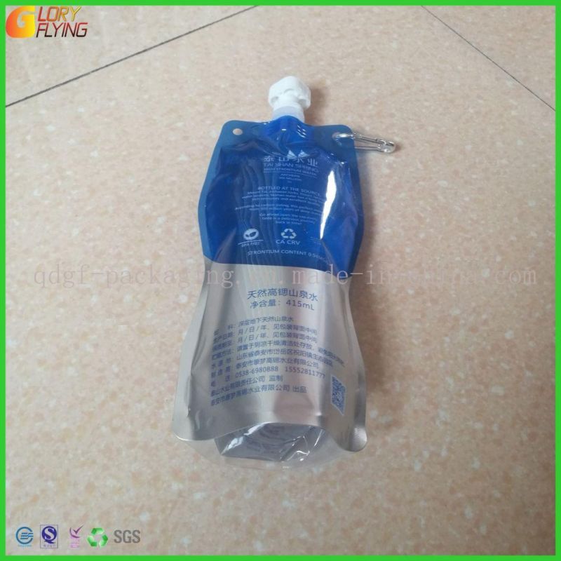 Large Plastic Bag with Heating Spout and Plastic Handle Pouch with Perfect Printing