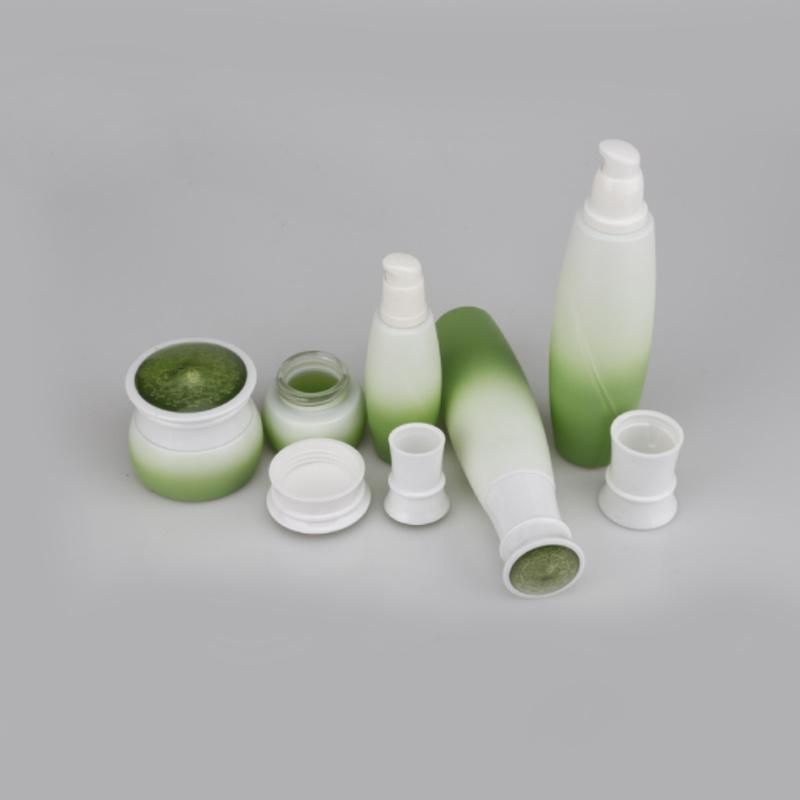 30g 50g Empty Gradient Glass Cream Jar 40ml 100ml 120ml Round Glass Pump Bottle for Serum