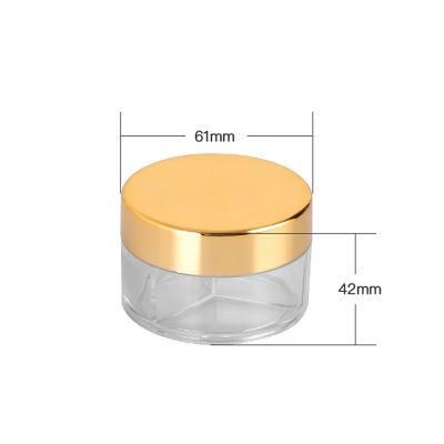 3 Well 3 Hole Empty Plastic Transparent Loose Powder Box for Loose Powder Acrylic Powder