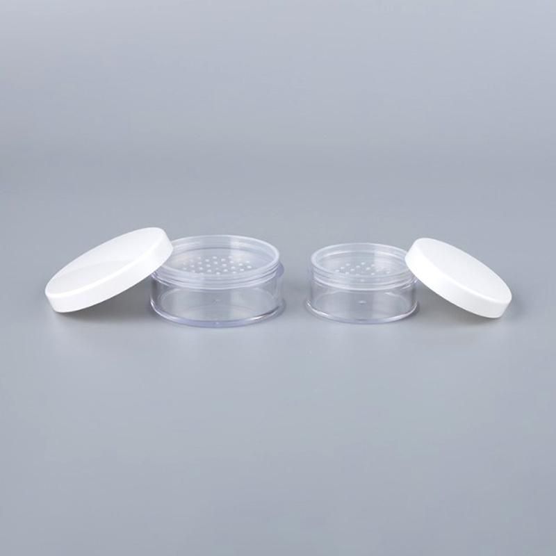 Acrylic Transparent Loose Powder Talcum Powder Optional Switch Packaging Plastic Jar with Lid