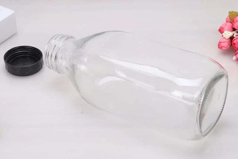 500ml Clear Glass Bottle Milk Bottle Glass Beverage Bottle Juice Bottle