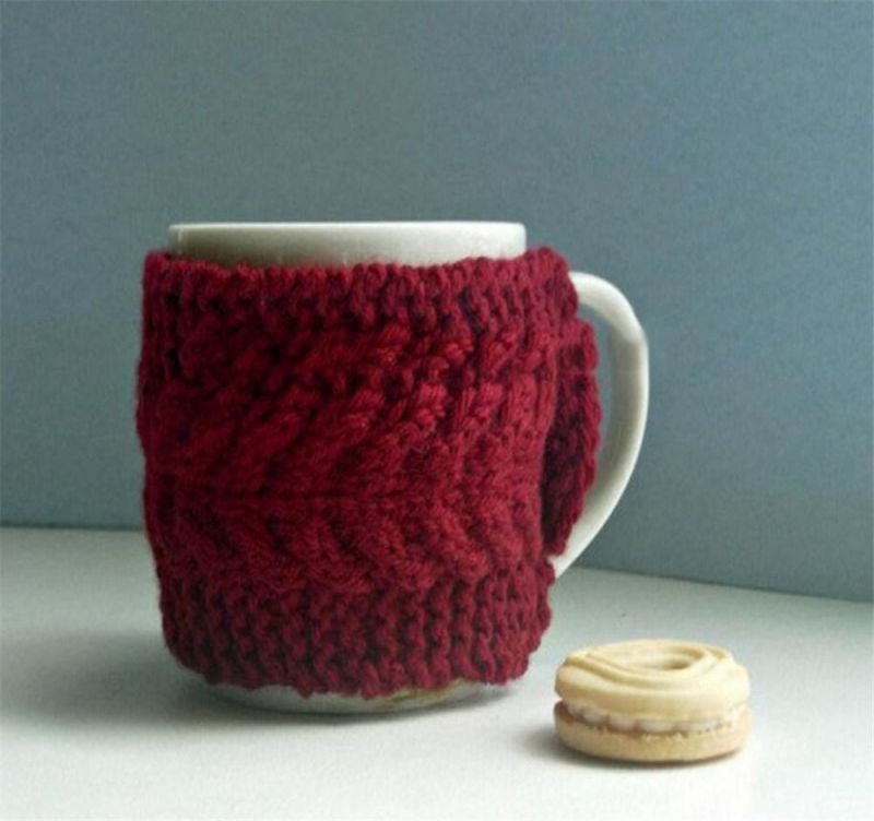 Knitting Anti-Ironing Ice-Proof Coffee Cup Cover