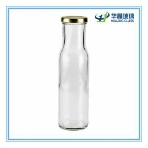 8oz Empty Clear Glass Tomato Chili Hot Sauce Bottle