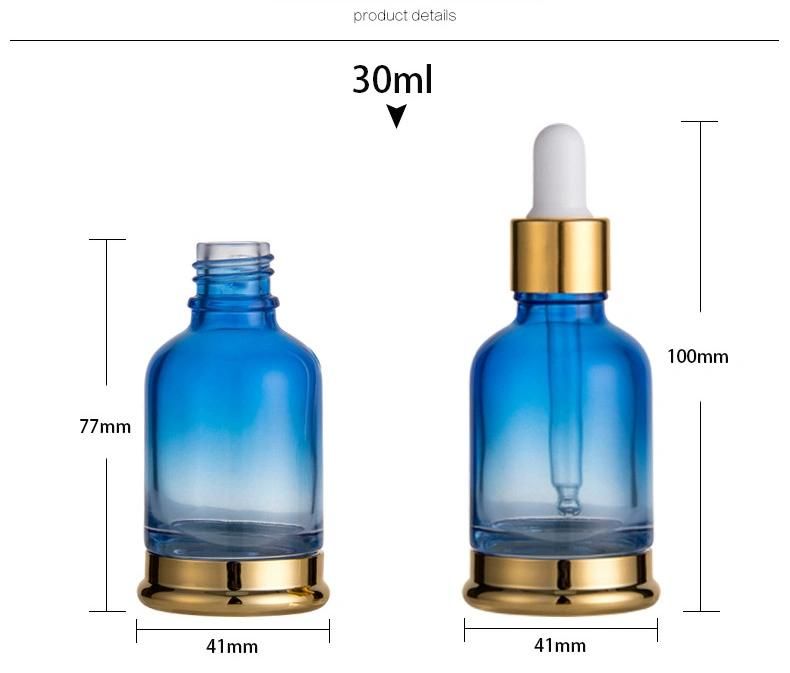 30ml Painting Cosmetic Glass Bottle Essential Oil Bottle Lotion Hyaluronic Acid Dropper Bottle