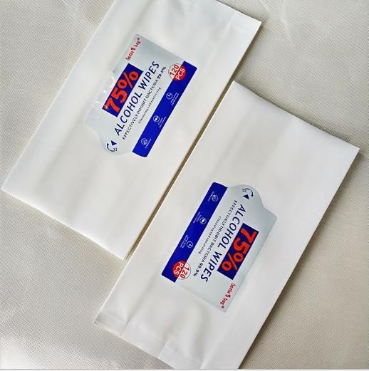 Customized Alcohol Sterilization Removable Paper Towel Packaging Bag, Baby Wipes Bag, Portable Self-Sealing Self-Supporting Wipes Packaging Bag