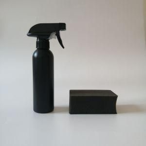 Customize 250ml HDPE Matt Black Trigger Spray Bottle with Sponge Kit