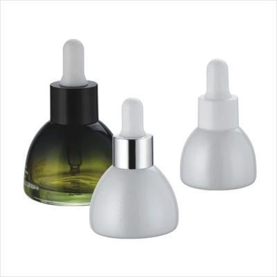 10ml 20ml 30ml White Color Small Glass Liquid Bottle with White PP Dropper Pipette for Cosmetic Packaging