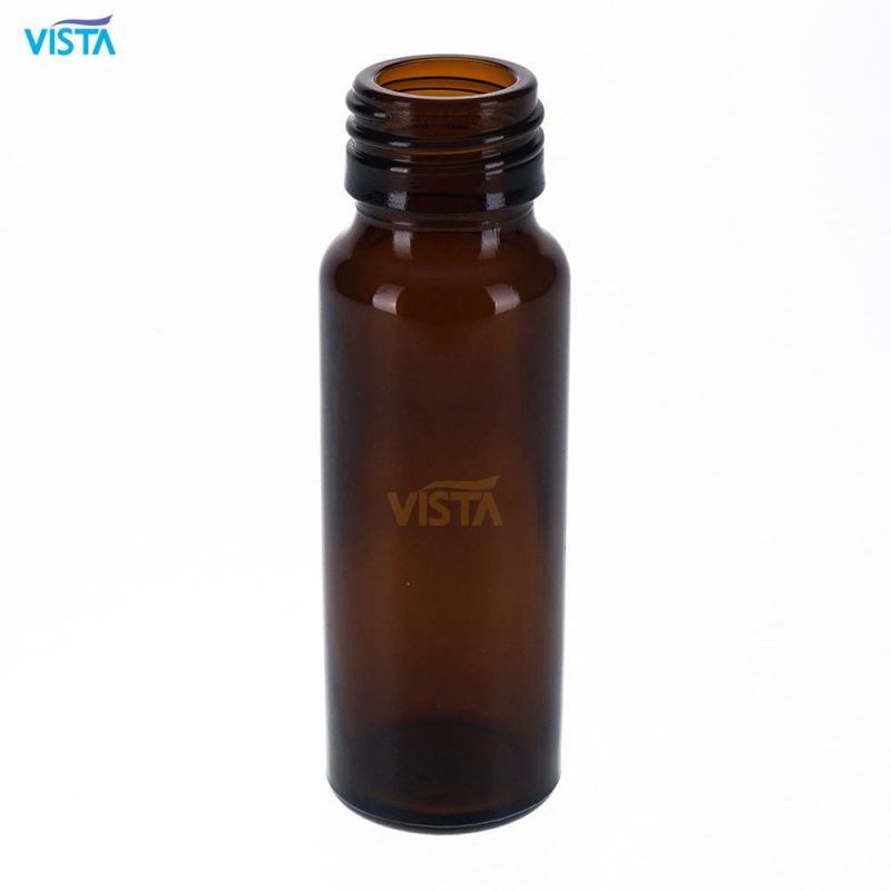 15ml Round Amber Medicine Glass Bottle with Screw Cap