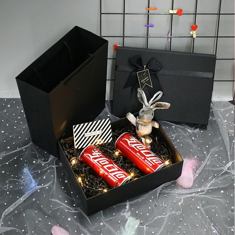 Customized Bow Lovely Honey Cake Lid and Tray Gift Box Package Packaging Box