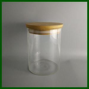 Borosilicate Food Storage Glass Jar with Bamboo Lid