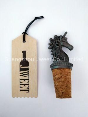 Custom Metal Wine Bottle Stopper Synthetic Cork Bottle Stopper