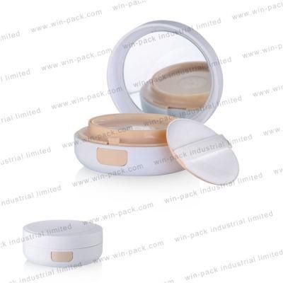 White Cheap Price Cosmetic Powder Case Round Loose Powder Compact Case