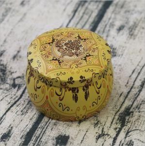 Yellow Printed Tin Box