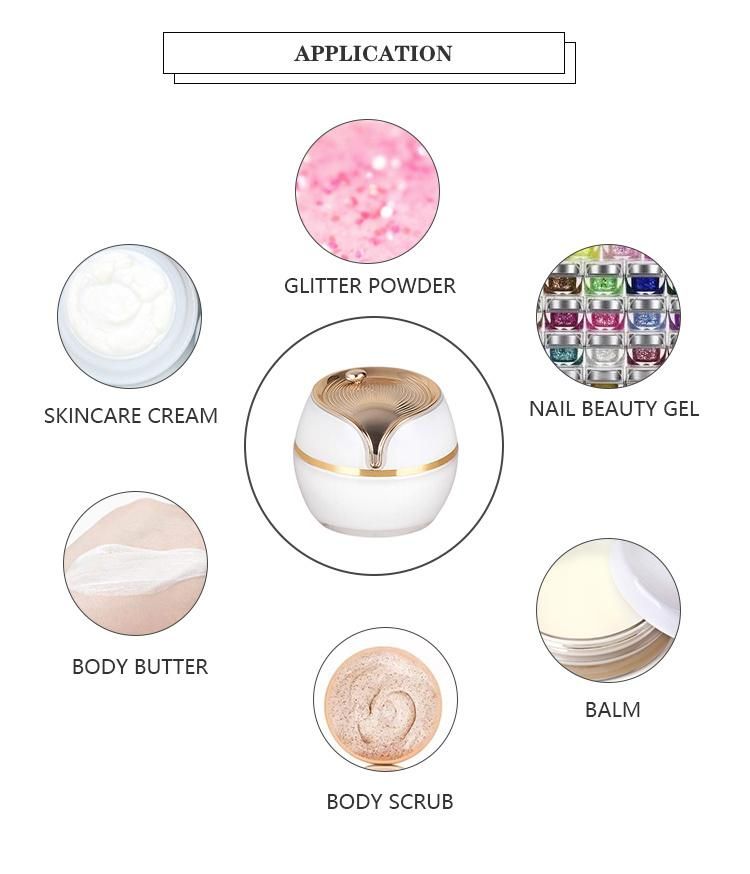 15g 20g 30g Empty White Rose Gold Skincare Small Face Cream Custom Empty Lip Balm Scrub Acrylic Pet Glass Cosmetic Plastic Packaging Cream Jar Lotion Bottle