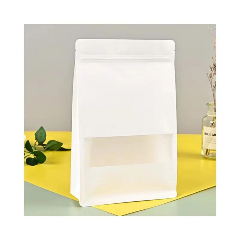 White Kraft Packing Bag for Food Kraft Paper Packing Bag