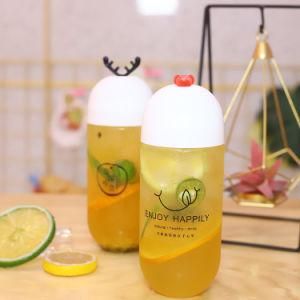 Cold Juice Capsule Shaped U-Shaped Bottle Pet Plastic Bottle for Milk Tea