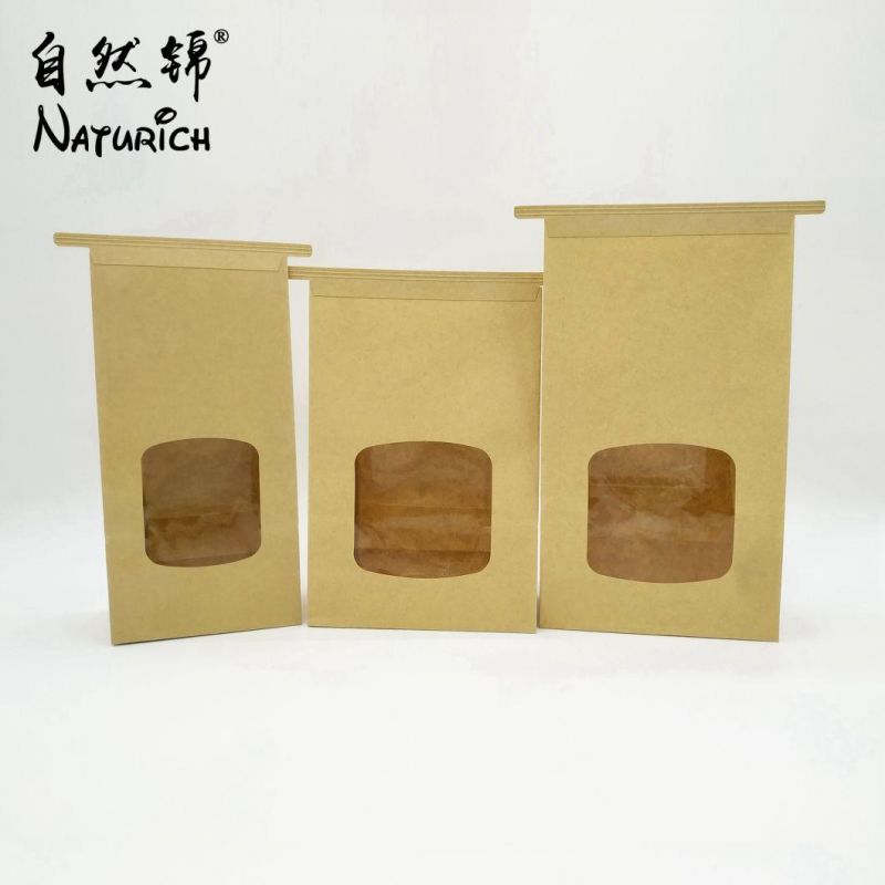 400g Quad Seal Flat Bottom Coffee/Food/Tea/Bread Packaging Bag with Zipper